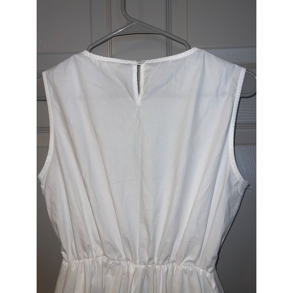 Sunday White Cotton Poplin Midi Dress – Minimalist, Classic, Timeless - Picture 5 of 13
